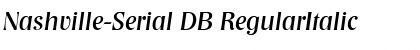 Nashville-Serial DB RegularItalic Font