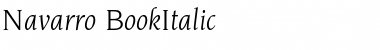 Navarro BookItalic Font