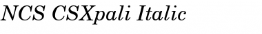 NCS CSXpali Italic Font