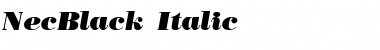 NecBlack Italic Font
