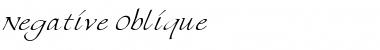 Negative Oblique Font