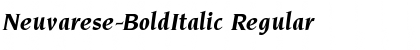 Neuvarese-BoldItalic Regular Font