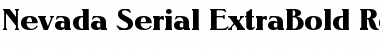 Nevada-Serial-ExtraBold Regular Font