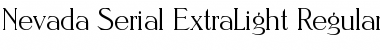 Nevada-Serial-ExtraLight Font
