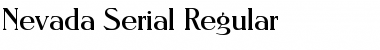 Nevada-Serial Regular Font