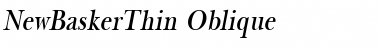 NewBaskerThin Oblique Font