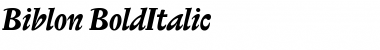 Biblon Bold Italic Font