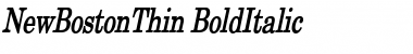 NewBostonThin BoldItalic Font