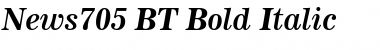 News705 BT Bold Italic Font