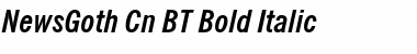 NewsGoth Cn BT Bold Italic