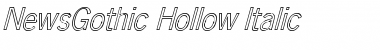 NewsGothic Hollow Italic Font