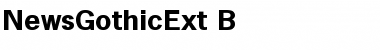 NewsGothicExt-B Regular Font