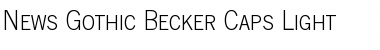 News Gothic Becker Caps Light Font