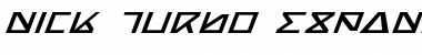 Nick Turbo Expanded Italic Font