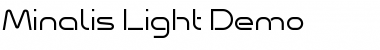 Minalis_Demo Light Font