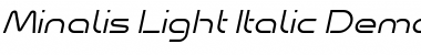 Minalis_Demo Light Font