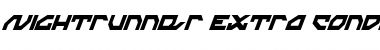 Nightrunner Extra-Condensed Italic Extra-Condensed Italic Font