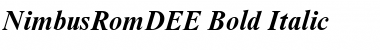 NimbusRomDEE Bold Italic Font