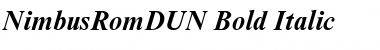 NimbusRomDUN Bold Italic