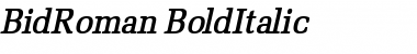 BidRoman BoldItalic Font