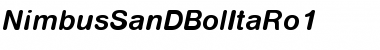 NimbusSanDBolItaRo1 Regular Font