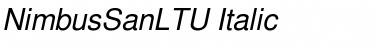 NimbusSanLTU Italic Font