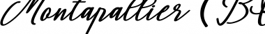 Montapallier (BOLD ITALIC) Font