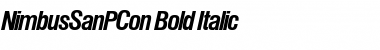 NimbusSanPCon Bold Italic