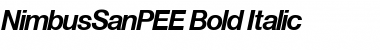 NimbusSanPEE Bold Italic Font