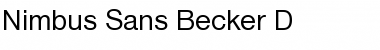Nimbus Sans Becker D Regular Font