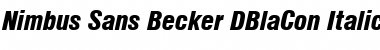 Nimbus Sans Becker DBlaCon Italic Font