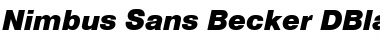 Nimbus Sans Becker DBla Italic Font