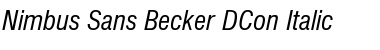 Nimbus Sans Becker DCon Italic