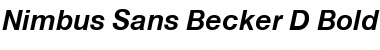 Nimbus Sans Becker D Bold Italic Font