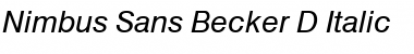 Nimbus Sans Becker D Italic