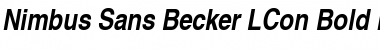Nimbus Sans Becker LCon Bold Italic