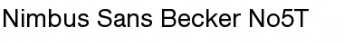Nimbus Sans Becker No5T Regular Font