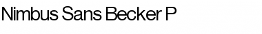 Nimbus Sans Becker P Font