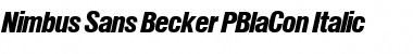 Nimbus Sans Becker PBlaCon Italic