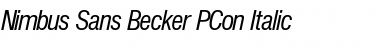 Nimbus Sans Becker PCon Italic