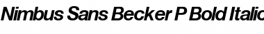 Nimbus Sans Becker P Bold Italic