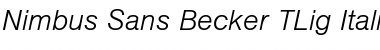 Nimbus Sans Becker TLig Italic