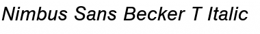 Nimbus Sans Becker T Italic