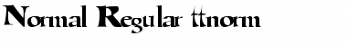 Normal Regular Font