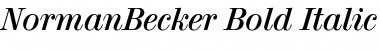NormanBecker Bold Italic