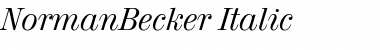 NormanBecker Italic Font