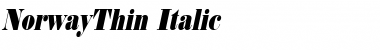 NorwayThin Italic Font