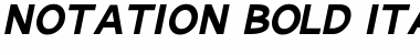 Notation Bold Italic JL Font