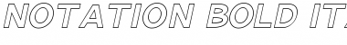 Notation Bold Italic Open JL Regular Font