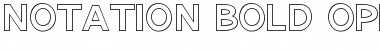 Notation Bold Open JL Font